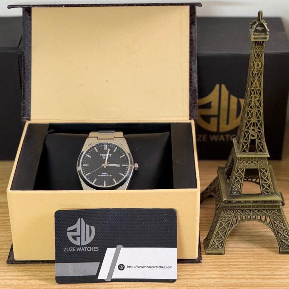 Tissot PRX Powermatic 80 Automatic Watch – Black Dial Stainless Steel